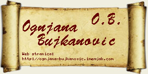 Ognjana Bujkanović vizit kartica